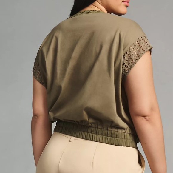 Anthropologie Tiny Tatiana Wrap Top Green • 1X - Picture 3 of 9